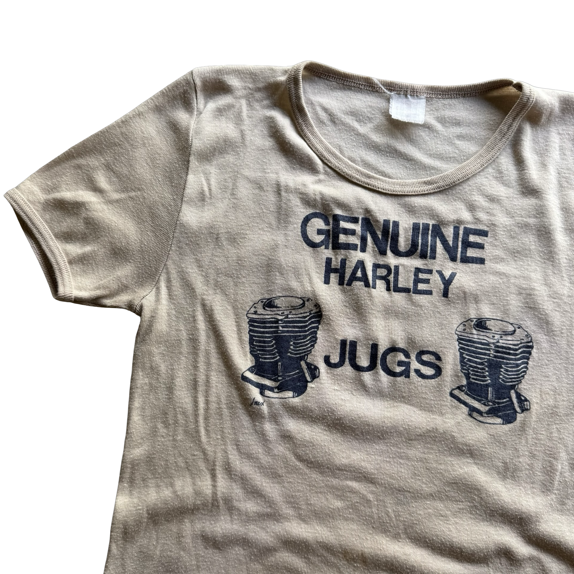 80’s Genuine Harley Jugs MILF Ringer Tee Size M