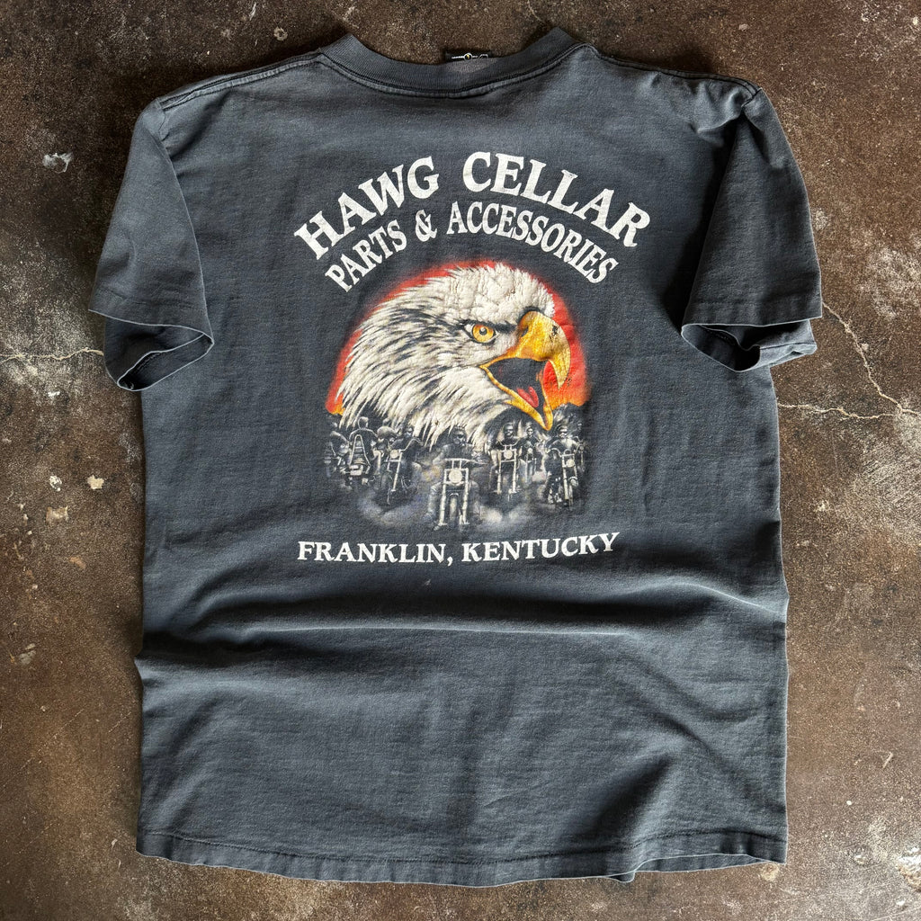 90’s Harley 3D Emblem Rolling Thunder Sun Faded Tee (L)