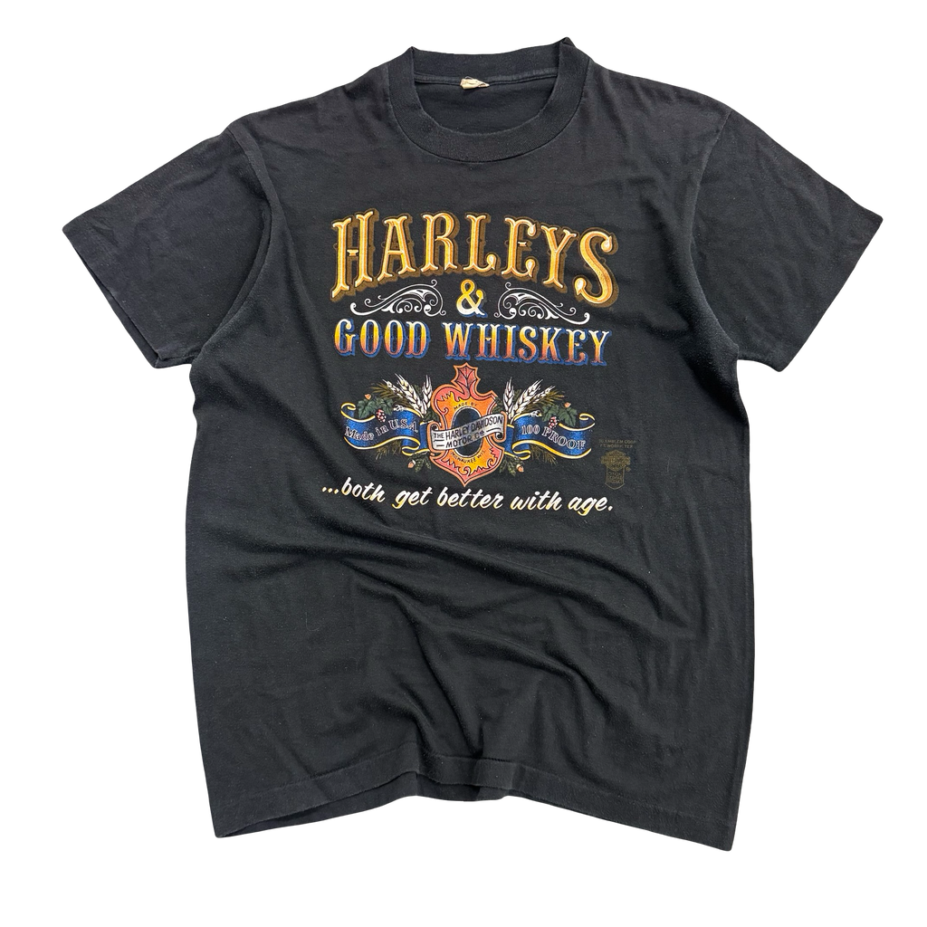 80’s Harley’s & Good Whiskey 3D Emblem Tee Size XL