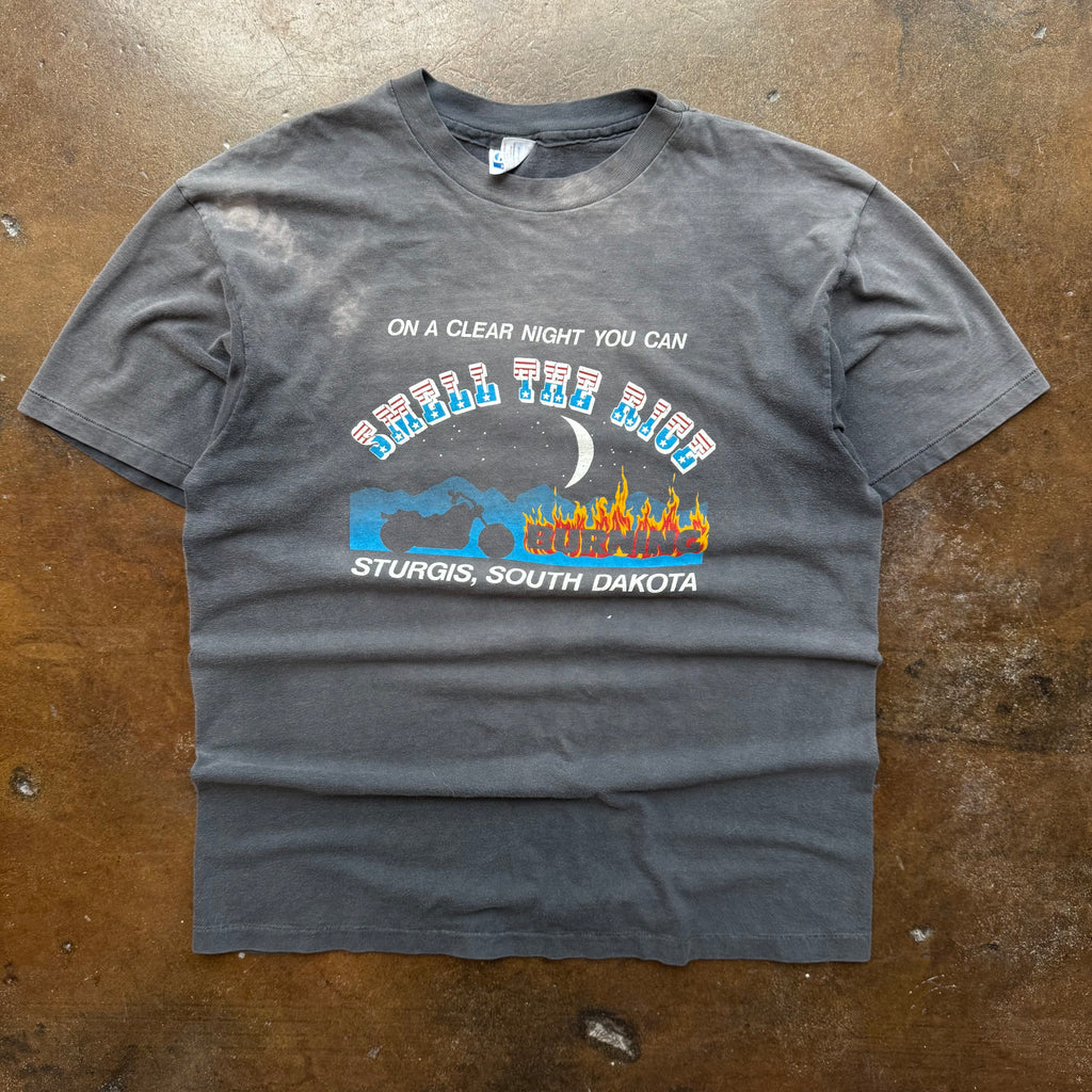 80’s Harley “Smell The Rice Burning” Sun Faded Tee (XL)
