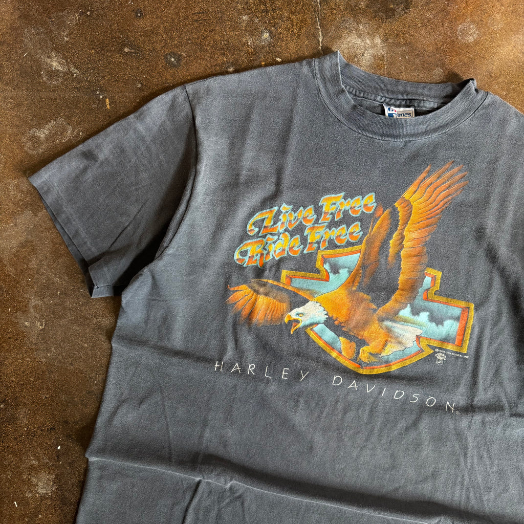 80’s Harley Live Free Sun Faded Tee (L)