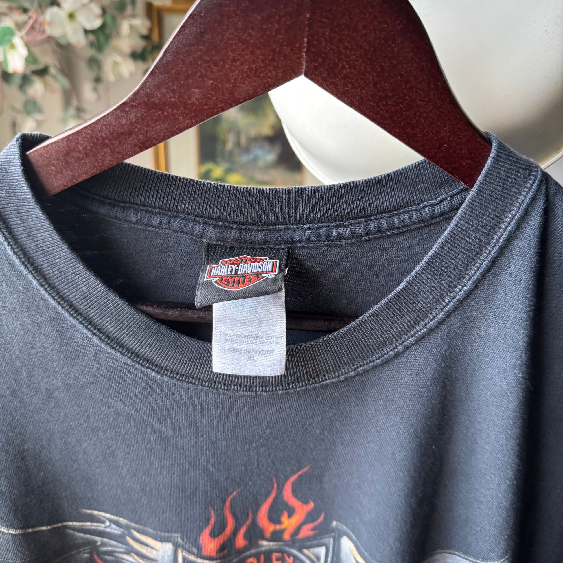 90’s Harley Davidson Flame Emblem Longsleeve Tee Size XL
