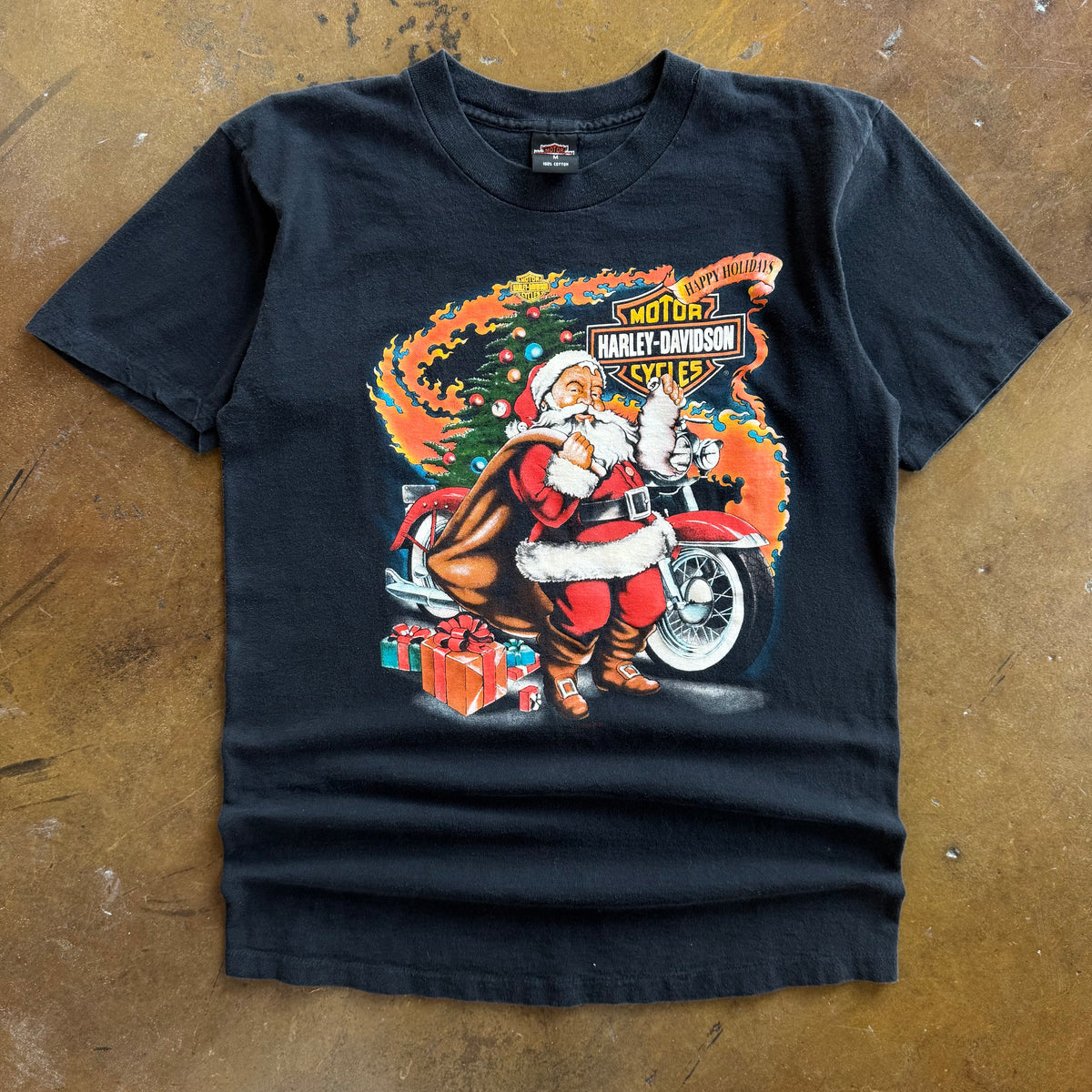 90’s Harley Happy Holidays Santa Claus Tee (M)