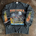 Y2K Daytona Bike Week Flame Wheel Longsleeve Tee (L)