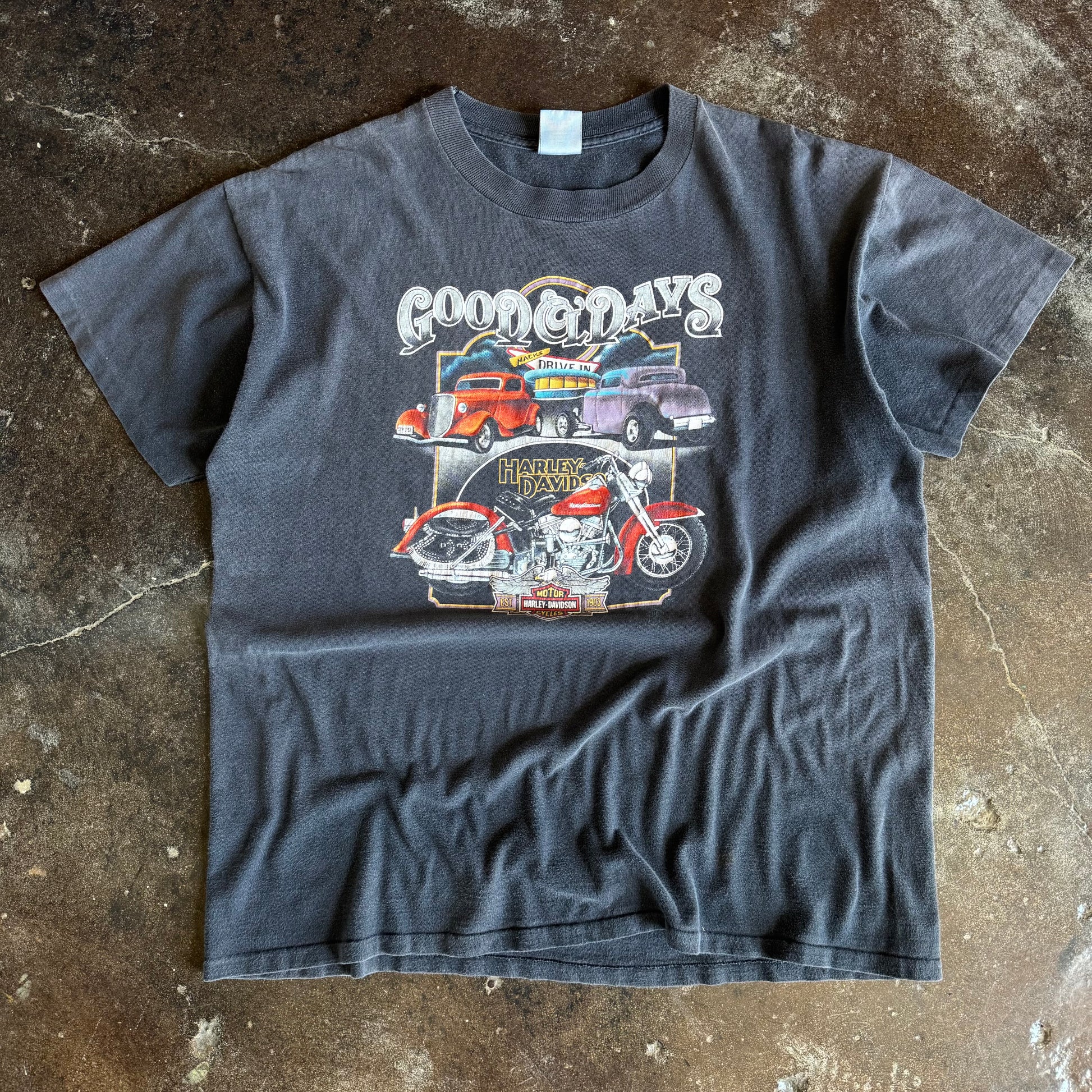 90’s Harley 3D “Good Ol’ Days” Faded Tee (XL)