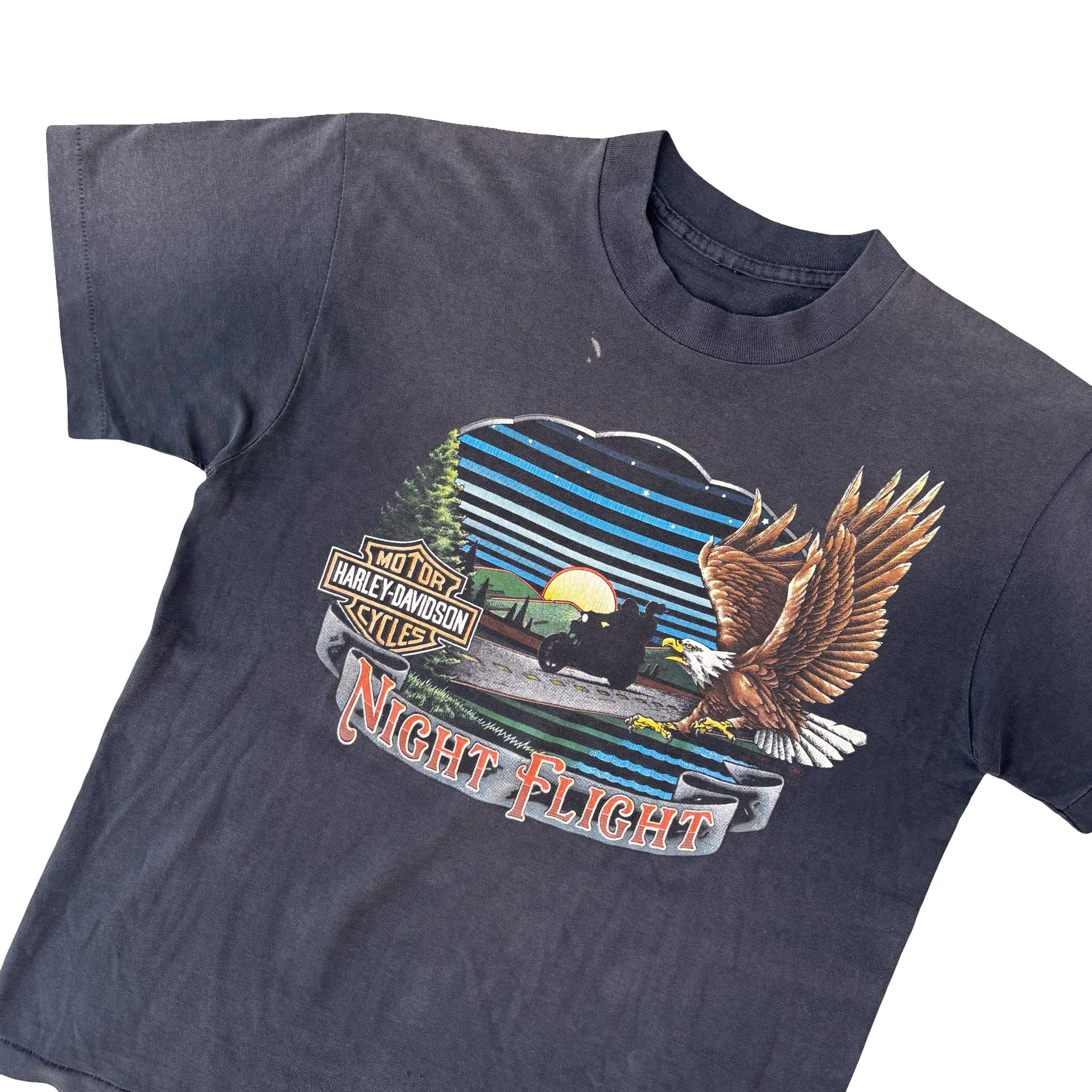 90’s Harley Night Flight Wisconsin Dealer Tee Size L