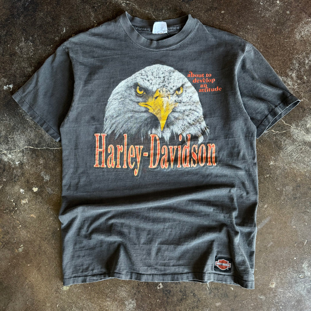 80’s Harley “Develop An Attitude” Sun Faded Eagle Tee (L)