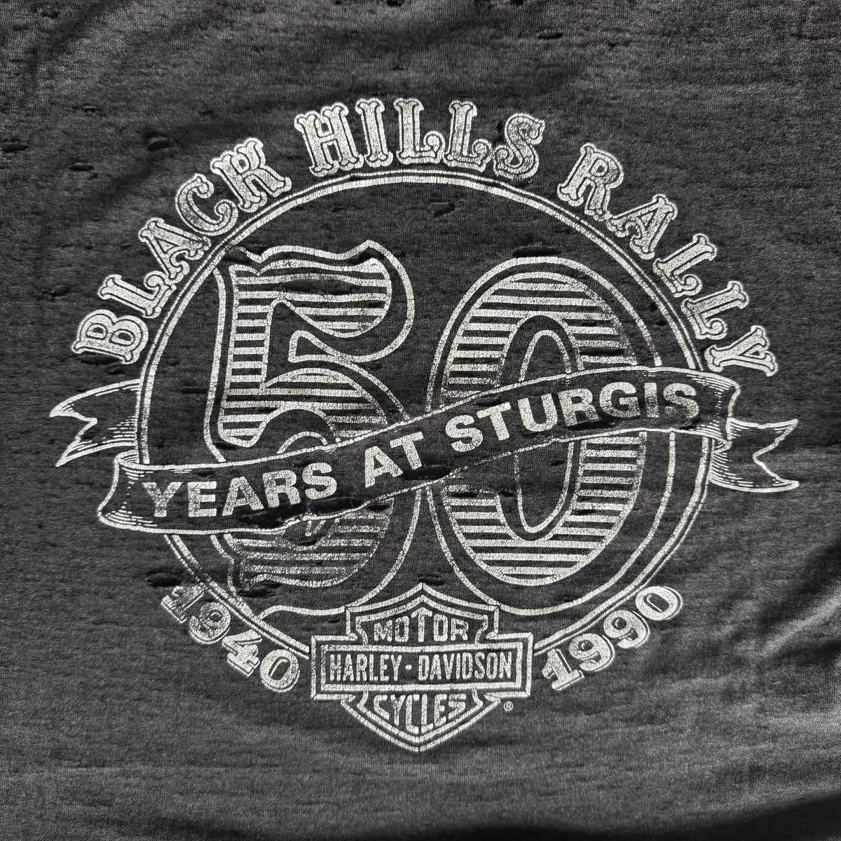 90’s Harley 3D Emblem Thrashed Tee (L)