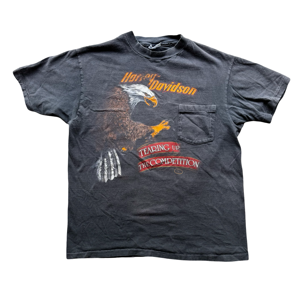 80’s Harley “Tearing Up the Competition” Pocket Tee Size L