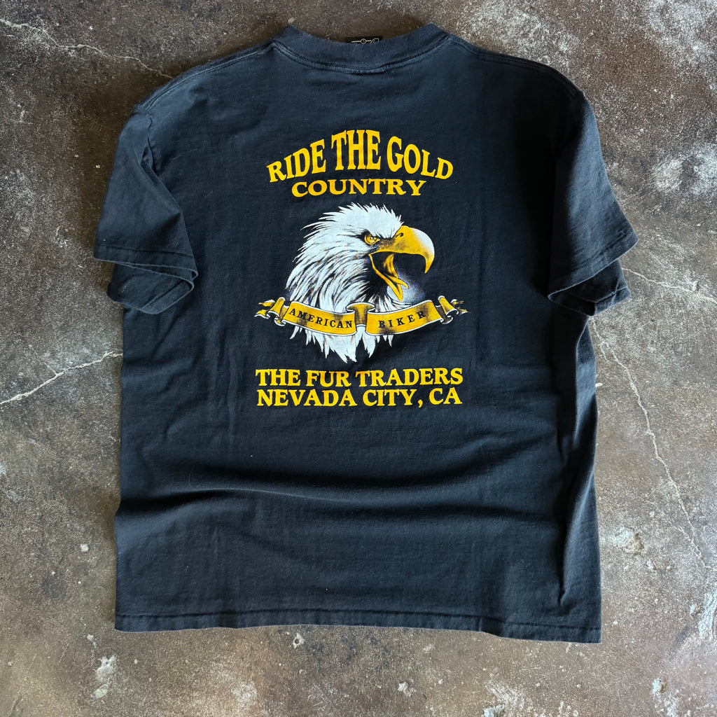 90’s Harley 3D Emblem “Ride The Gold Country” Tee (L)