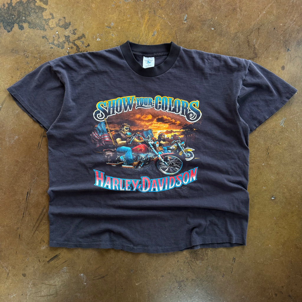80's Harley "Show Your Colors" Beer Tee (XL)