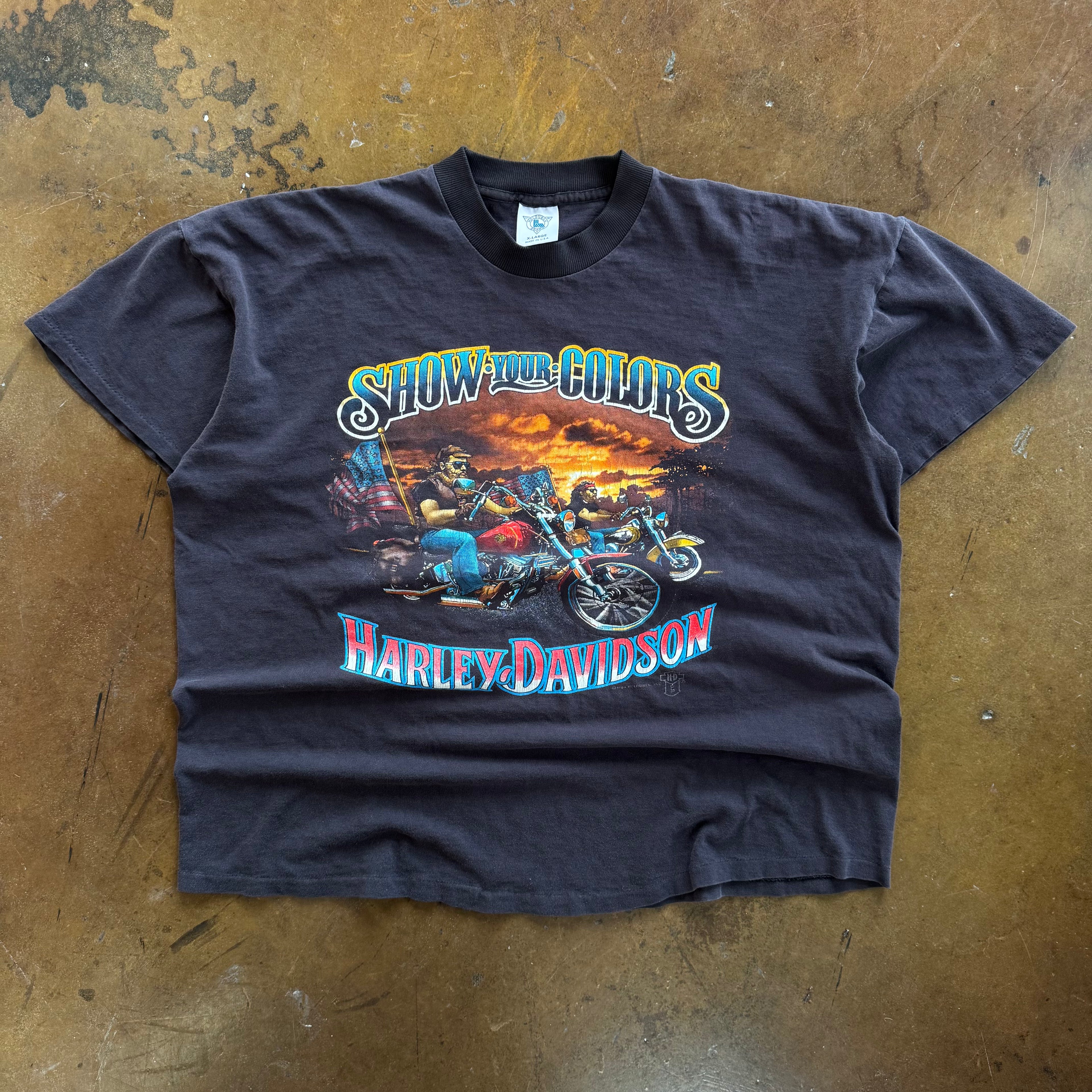 80's Harley "Show Your Colors" Beer Tee (XL)