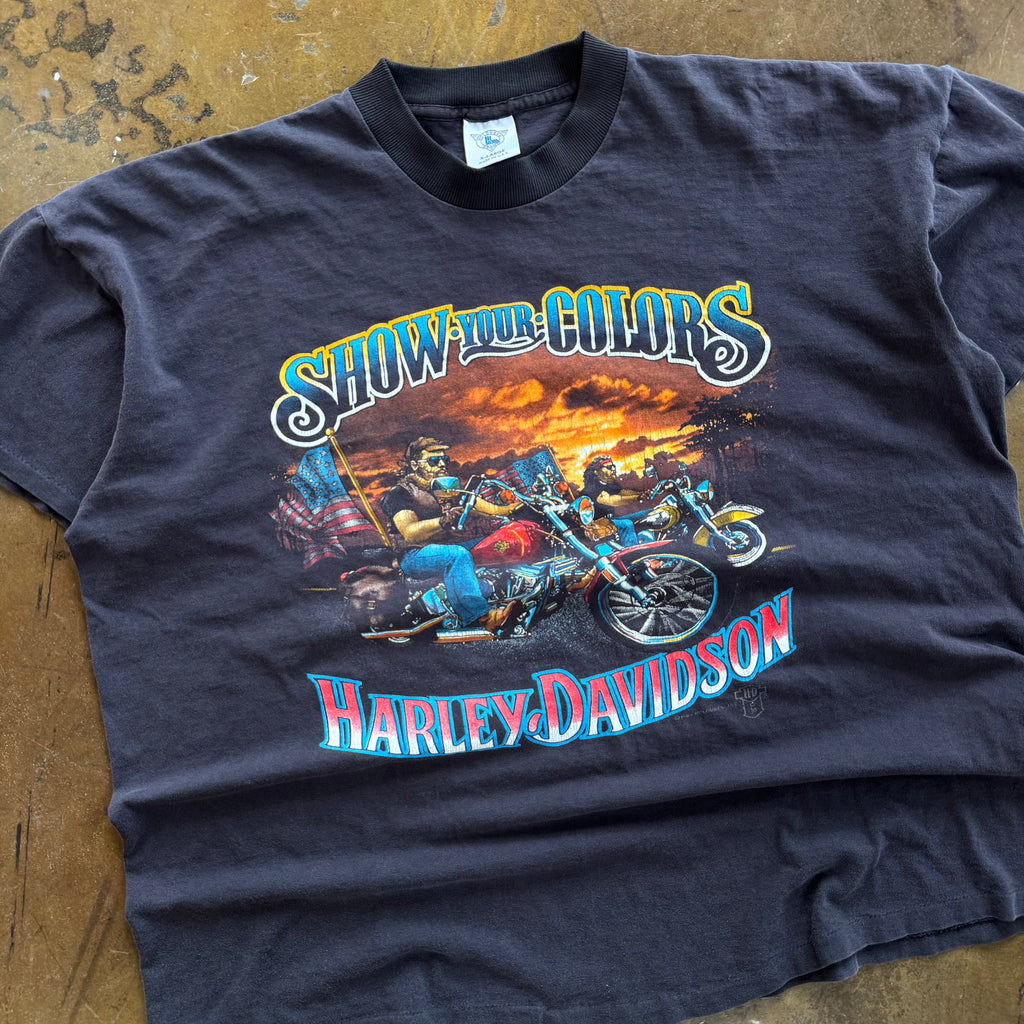 80's Harley "Show Your Colors" Beer Tee (XL)
