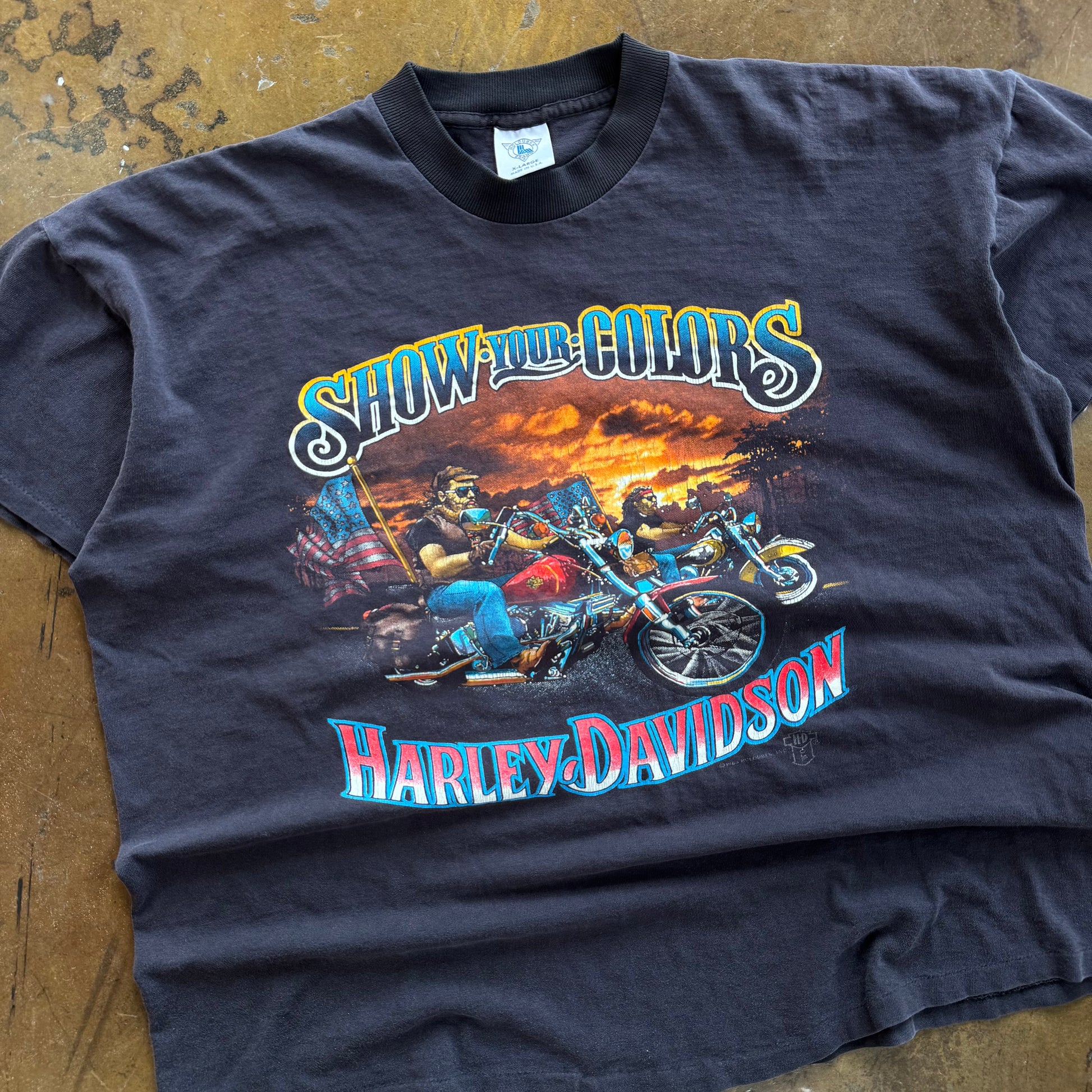 80's Harley "Show Your Colors" Beer Tee (XL)