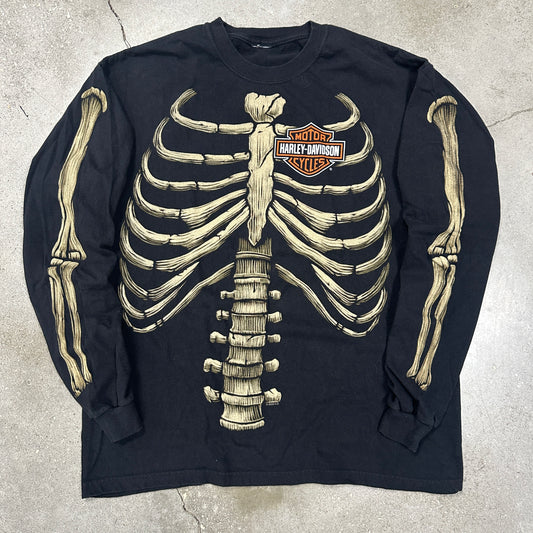 Harley Skeleton Bone Longsleeve Shirt