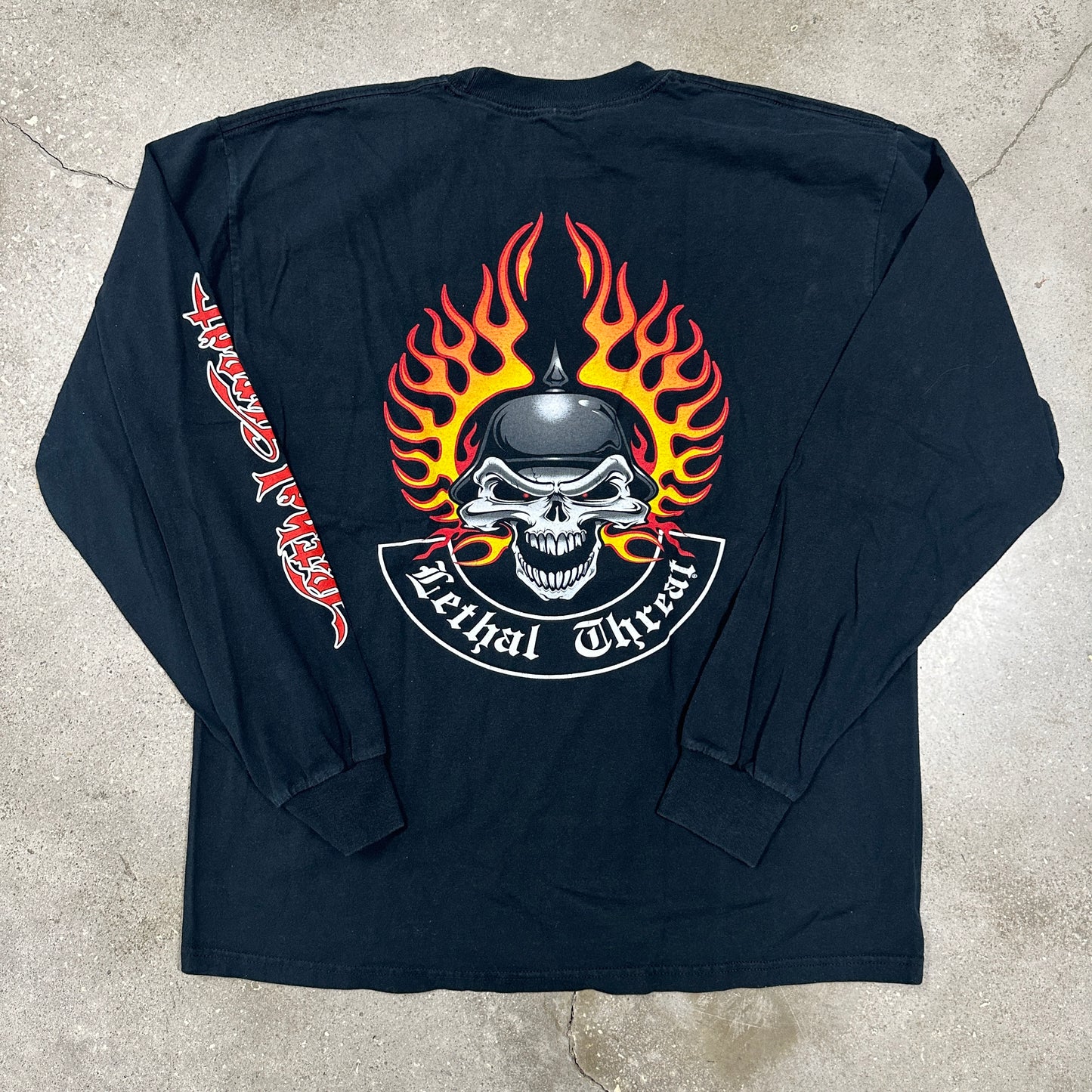 Lethal Threat Skull Flame Longsleeve Shirt