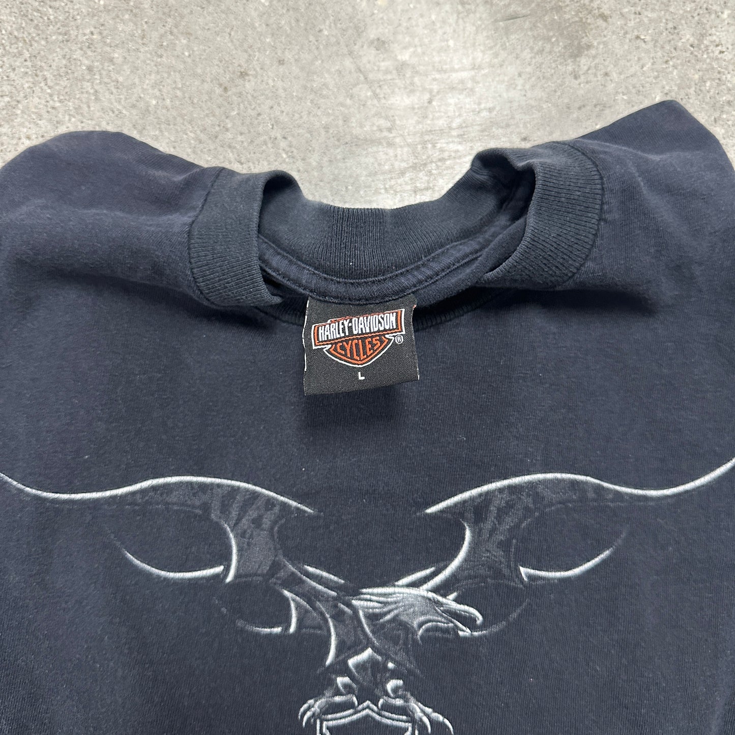 Harley Black Chrome Eagle Longsleeve Shirt