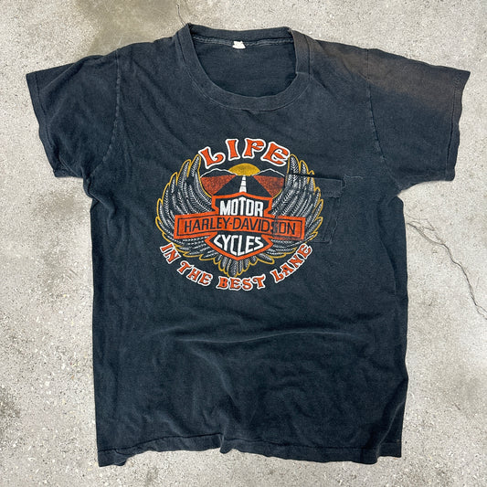 Harley Life In The Best Lane 70s Tee (Field-Tested)