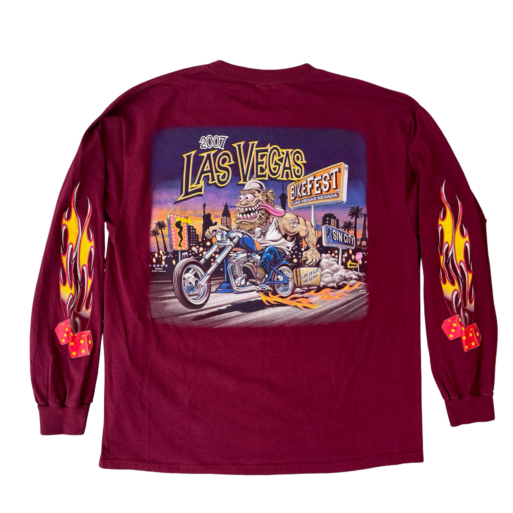 90's Las Vegas Flame Long Sleeve Size XL