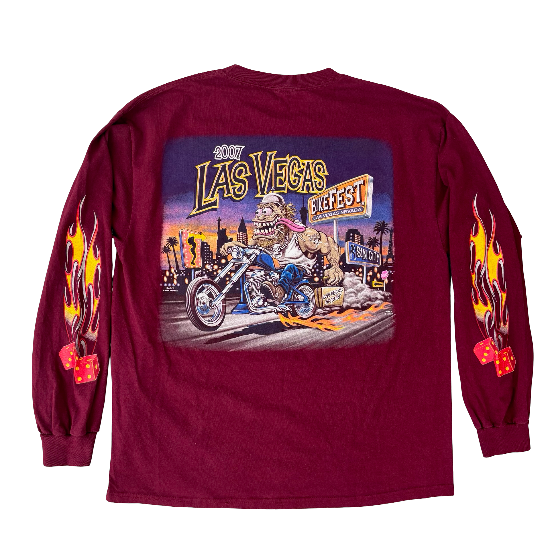 90's Las Vegas Flame Long Sleeve Size XL
