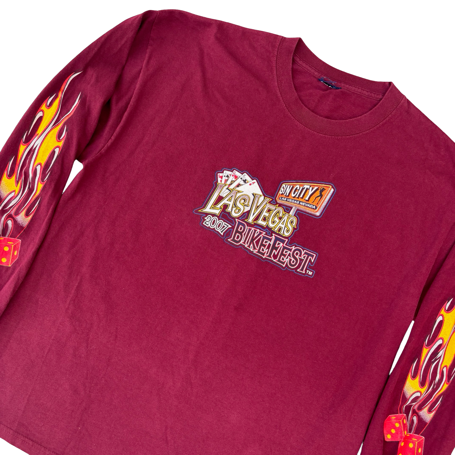 90's Las Vegas Flame Long Sleeve Size XL